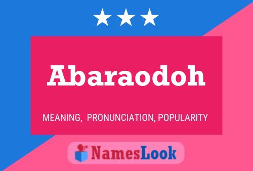 Abaraodoh Name Poster