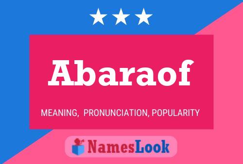 Abaraof Name Poster