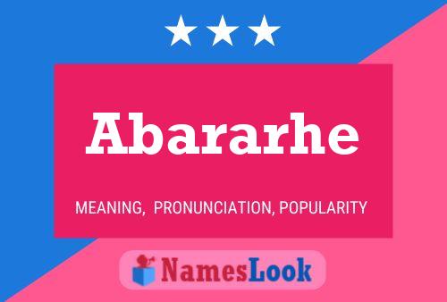 Abararhe Name Poster