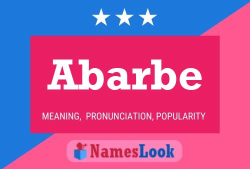 Abarbe Name Poster