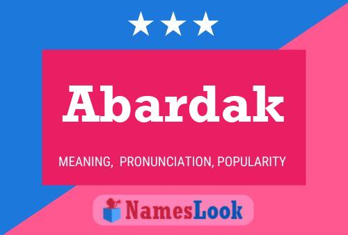 Abardak Name Poster