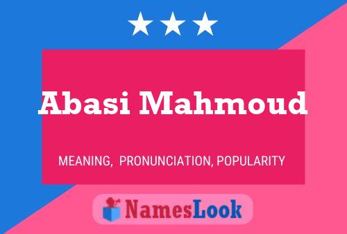 Abasi Mahmoud Name Poster