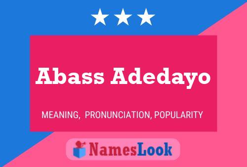 Abass Adedayo Name Poster