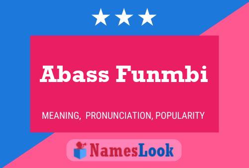 Abass Funmbi Name Poster