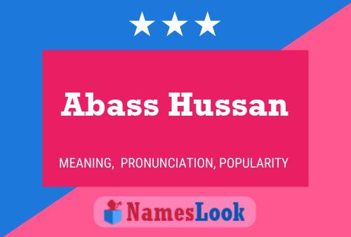 Abass Hussan Name Poster