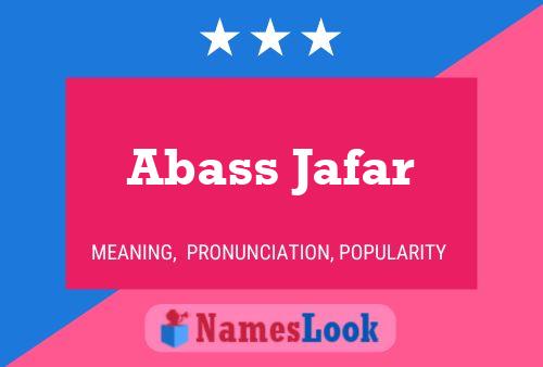 Abass Jafar Name Poster