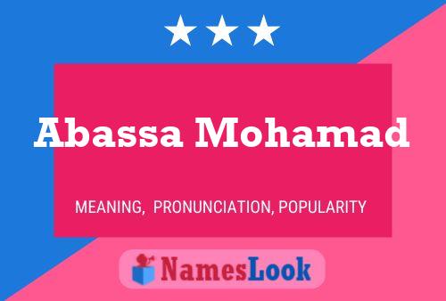 Abassa Mohamad Name Poster