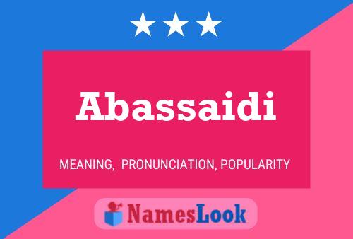 Abassaidi Name Poster