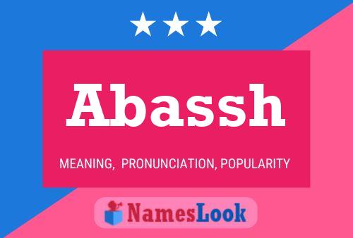 Abassh Name Poster