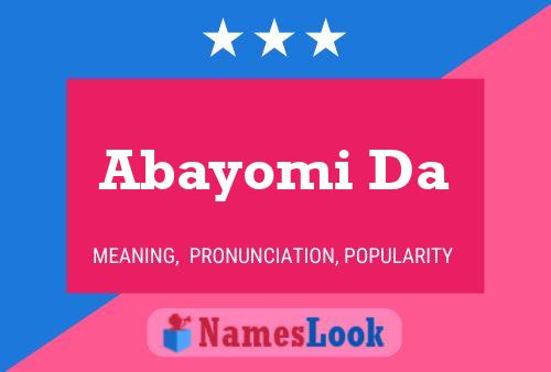 Abayomi Da Name Poster