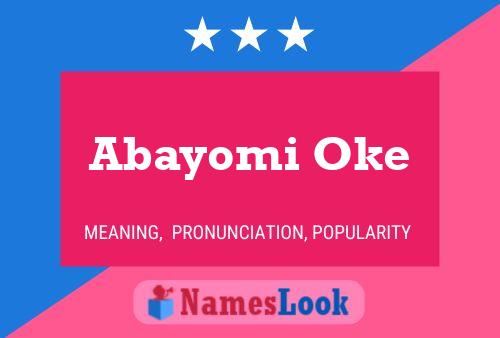 Abayomi Oke Name Poster