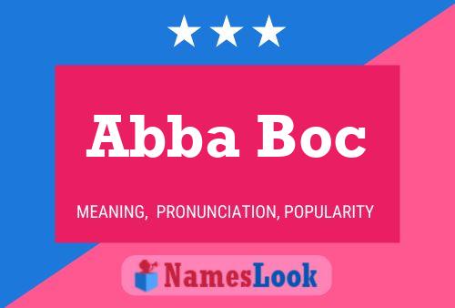 Abba Boc Name Poster