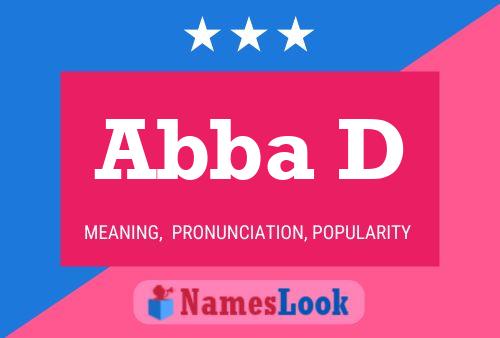 Abba D Name Poster