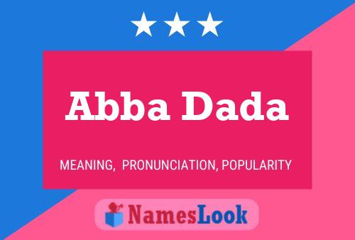 Abba Dada Name Poster