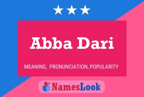 Abba Dari Name Poster