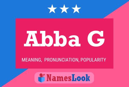 Abba G Name Poster