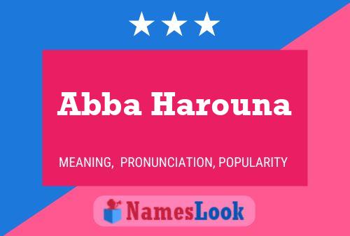 Abba Harouna Name Poster