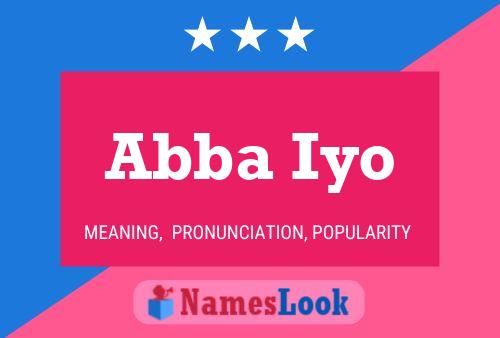 Abba Iyo Name Poster