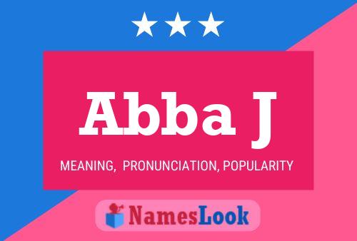 Abba J Name Poster