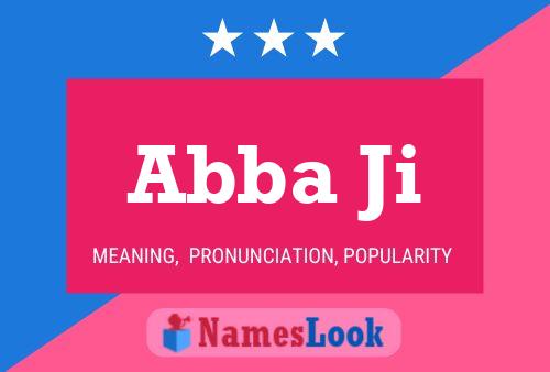 Abba Ji Name Poster