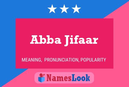 Abba Jifaar Name Poster