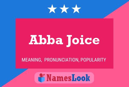 Abba Joice Name Poster