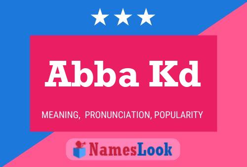 Abba Kd Name Poster