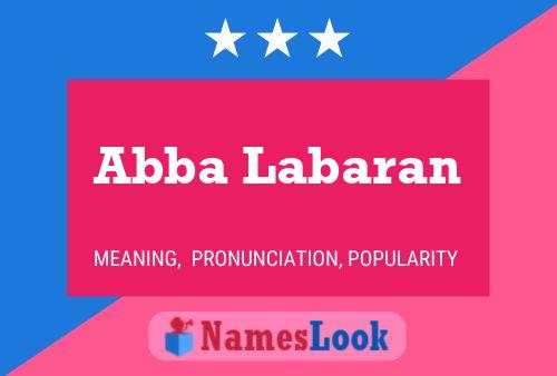 Abba Labaran Name Poster