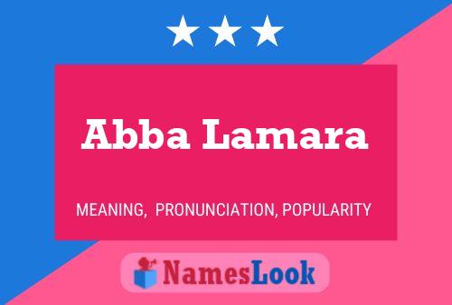 Abba Lamara Name Poster