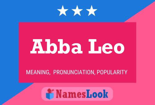 Abba Leo Name Poster