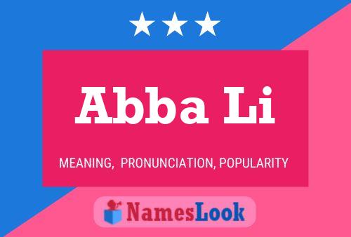 Abba Li Name Poster