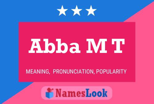 Abba M T Name Poster