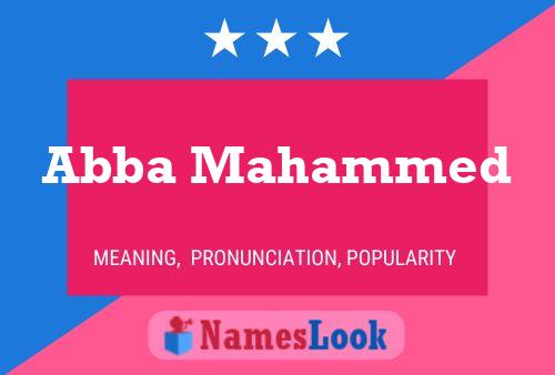 Abba Mahammed Name Poster