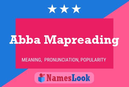 Abba Mapreading Name Poster