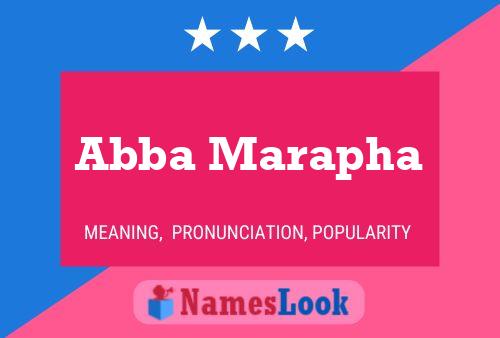 Abba Marapha Name Poster