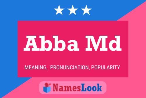 Abba Md Name Poster