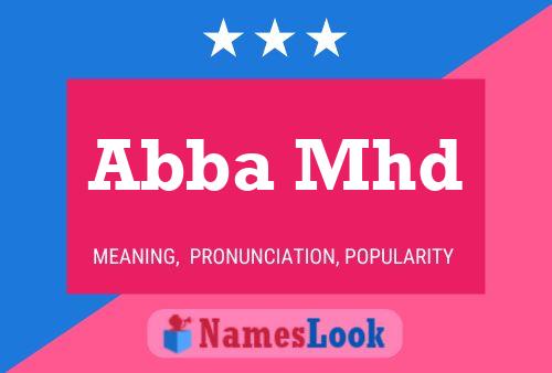 Abba Mhd Name Poster