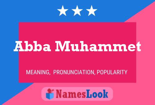 Abba Muhammet Name Poster