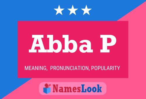 Abba P Name Poster