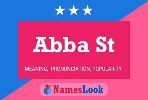 Abba St Name Poster