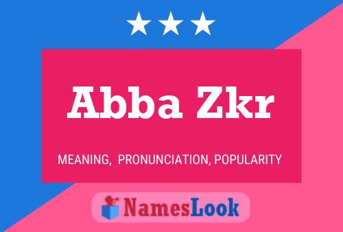 Abba Zkr Name Poster