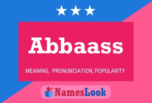 Abbaass Name Poster