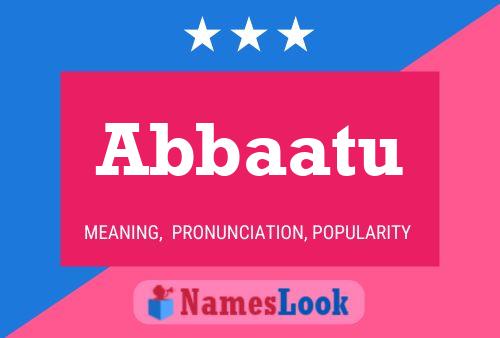 Abbaatu Name Poster