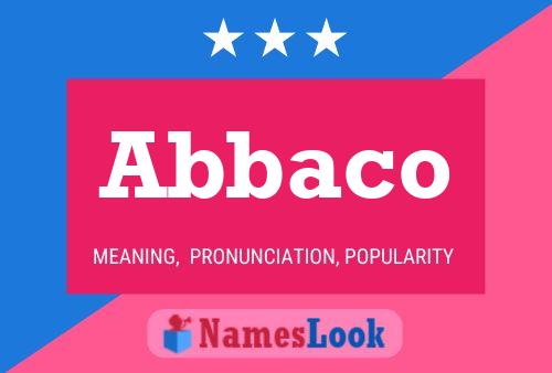 Abbaco Name Poster