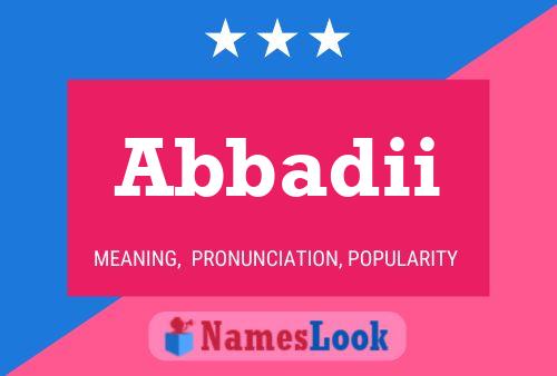 Abbadii Name Poster