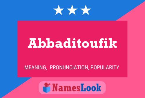 Abbaditoufik Name Poster