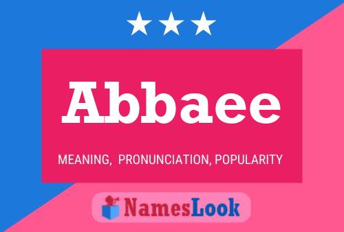 Abbaee Name Poster