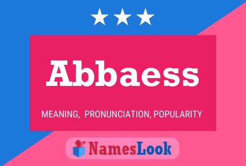 Abbaess Name Poster