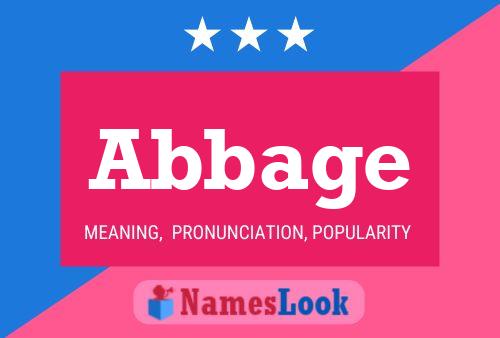 Abbage Name Poster