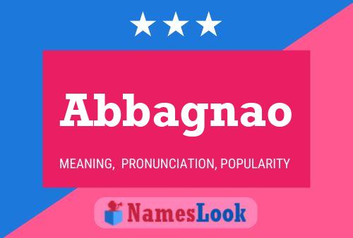 Abbagnao Name Poster